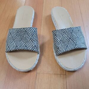 Tommy Bahama trevor woven geometric pattern slides minimalist neutral graphic su